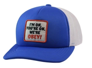 Sombrero Obey I’m OK You’re OK malla trasera azul/blanco Snapback - Imagen 1 de 8