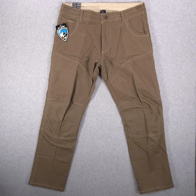 Pantalones de exterior Kuhl The Law Knockabout marrón caqui de lona elástica para hombre 38x32 Foto 1 de 4