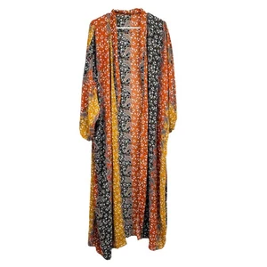 Shyanne Long Prairie Duster 2X Cardigan Western Open Boho Country Floral Paisley - Bild 1 von 11