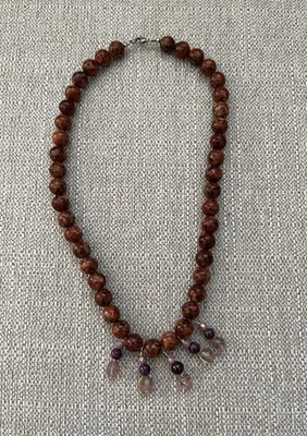 Colar de miçangas de jaspe e tcheco 9" usado para aterramento ~feito à mão por NIA - Imagem 1 de 4