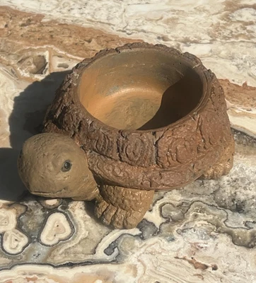 LATEX RUBBER MOLD Molds Medium Size Turtle Tortoise 6  x4  Turtle flower pot  - Image 1 of 4