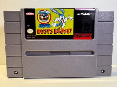 Tiny Toon Adventures: Buster Busts Loose (Super Nintendo SNES 1993) Authentic. - Image 1 of 3