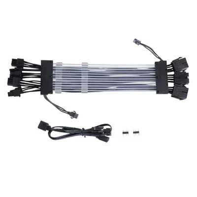 ARGB 24Pin GPU 3x8Pin Cord Motherboard Extension Cable for PC Power Supply Unit - Image 1 of 4