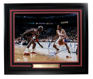 Allen Iverson HOF Signed/Auto 16x20 Photo with Jordan 76ers Framed JSA 198336 - Picture 1 of 4