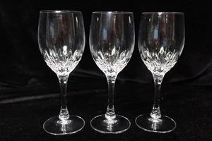 Cristal d'Arques Juan Burgundy 3 Wine Glasses 6 3/4" Tall - Picture 1 of 5