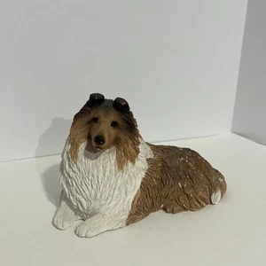 Collie Dog Sandicast 10" Figurine Signed Sandra Brue 1984 - Picture 1 of 8