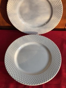 Set of 2 Better Homes And Gardens Modern Farmhouse Stoneware Salad Plates Dots - Picture 1 of 4