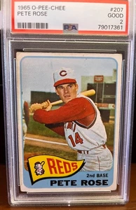 1965 O-Pee-Chee #207 - Pete Rose **PSA 2 Great Eye Appeal For Grade, Rare** - Picture 1 of 2