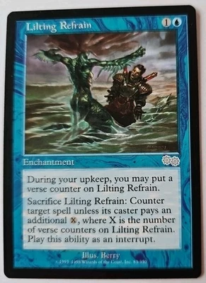 MTG Magic The Gathering Card Lilting Refrain Enchantment Blue Urza's Saga  - Image 1 of 2