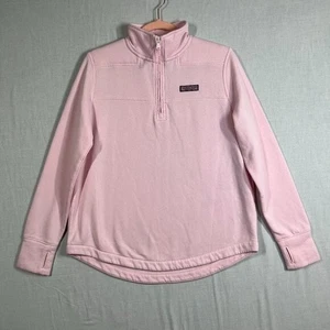 Vineyard Vines Sweater Womens XS Pink 1/4 Zip Oversized Pullover 20.5" PTP - Picture 1 of 9