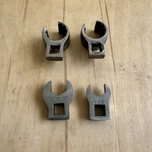 4x Crowfeet 3/4" BONNEY Open & Flare Nut 3/8" DRIVE TF24 Wrenches USA - Picture 1 of 8