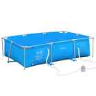 Steel Frame Swimming Pool W Filter Pump And Reinforced Sidewalls