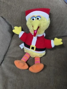 Playskool Christmas Santa Sesame Street Big Bird Plush 14" - Picture 1 of 1