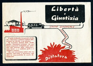 volantino 1947 CONGRESSO DI FIRENZE C.G.I.L. primo e ultimo congresso unitario - Foto 1 di 2