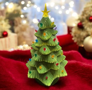 Mr Christmas Light Up Ceramic Tree Nostalgic Green Battery Operated 16” Tall LED - Picture 1 of 24