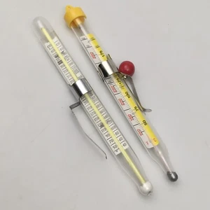 2 Candy & Deep Frying Thermometers with a Clip to Attach to the Side of the Pan - Picture 1 of 12