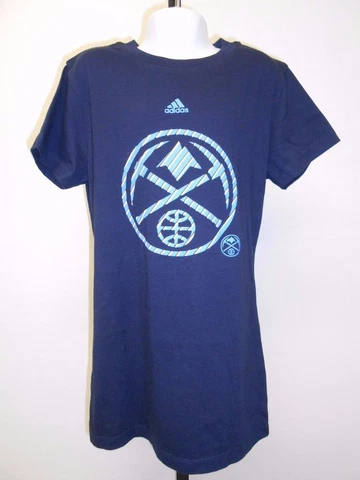 NEW-mended DENVER NUGGETS GIRLS Youth M Medium 10/12 Adidas Shirt Cover
