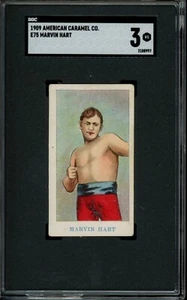 1909 American Caramel Co. E75 Marvin Hart SGC 3 - Picture 1 of 2