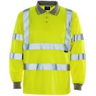 Hi Vis Viz Polo T-Shirt High Visibility Reflective Tape Safety Security Work Top