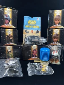 Vintage Taco Bell Star Wars Episode 1 Promos 1999 Phantom Menace 7 Toys plus Bag - Picture 1 of 24