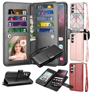 For Samsung Galaxy S23/S23 Plus/S23 Ultra Flip Wallet Case Leather Phone Cover - Picture 1 of 38