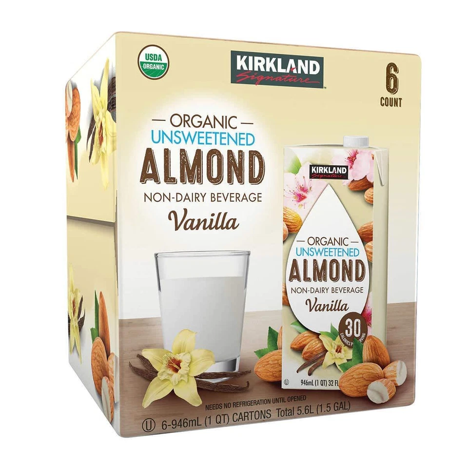 Bebida Kirkland Signature orgánica no láctea sin azúcar vainilla almendra Foto 1 de 1
