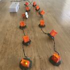 LEMAX Lighted Pumpkin Luminary String of 12 Retired #24761 Works Great