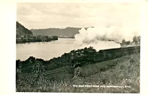 Nuevo Martinsville WV OH tren fluvial ferrocarril vista de pájaro campo de maíz B566 c1900 - Imagen 1 de 2