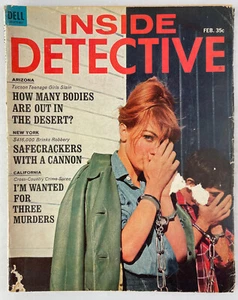 Inside Detective Magazine, February 1966, Vintage True Crime Stories, Pulp - Bild 1 von 5