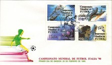 Chile 1990 FDC Campeonato Mundial Futbol Italy´90 World Cup Soccer
