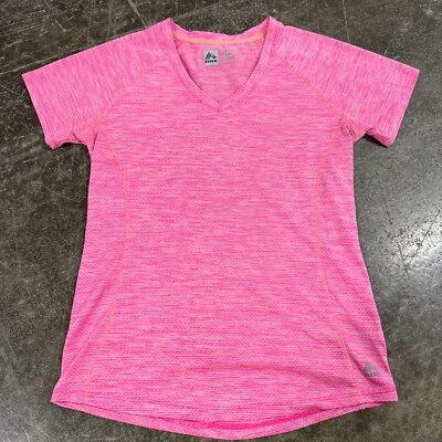 RBX Activewear Shirt Womens Small Pink Performance Short Sleeve V-Neck Pullover - Image 1 of 4