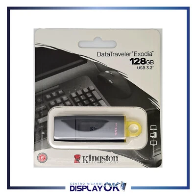 PENDRIVE MEMORIA USB 128 GB PENNINO PEN DRIVE CHIAVETTA 128GB KINGSTON ORIGINALE - Immagine 1 di 2