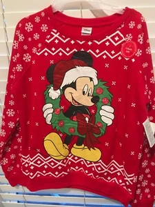 DISNEY Mickey Mouse WEIHNACHTEN Ugly Sweater SWEATSHIRT LIGHTUP JUNIOREN Gr. XS-L - Bild 1 von 6
