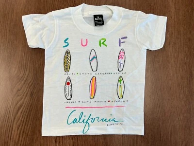 ANVIL VINTAGE SURF CALIFORNIA T SHIRT XS LUKE A TUKE 1988 DEADSTOCK NOS SINGLE STITCH