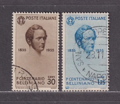 Italy Scott 350,352 VF Used 1935 30c,1.25l Vincenzo Bellini Composer SCV $34.50 - Image 1 of 2
