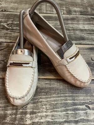 Ugg Womens 1011176 Rozie Serape Beaded Beige Moccasin Loafers Size 8 - Image 1 of 4