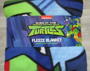 BRANDNEUE RISE OF THE TEENAGE MUTANT HEROS SCHILDKRÖTEN FLEECEDECKE 150 X 100 CM - Bild 1 von 3