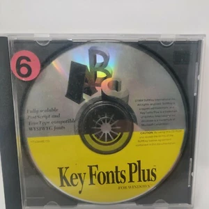 Vintage 1994 'Key Fonts Plus' CD-ROM Windows Fonts Softkey Multimedia - Picture 1 of 1