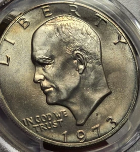 1973-S Ike Dollar - PCGS Certified MS67! Great *RAINBOW TONING*! Must See! - Picture 1 of 4