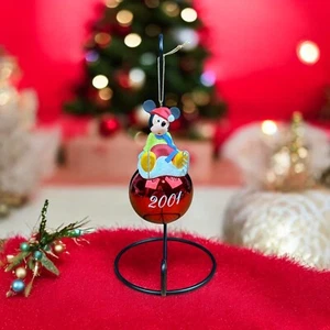 Disney Vintage 2001 Eislaufen Mickey Weihnachtsschmuck - Bild 1 von 8