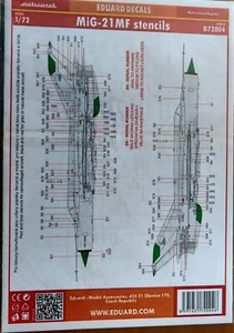 MiG-21 MF, Stencils, Eduard Decals, Scale: 1/72, Kit: D72004 - Picture 1 of 2