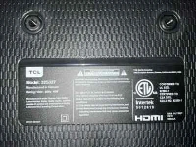 Only Screws Set from TCL 32"  Roku Smart LED TV 32S327 - Image 1 of 3
