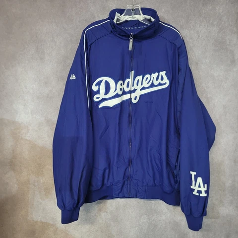 Rare Vintage Majestic Authentic Los Angeles Dodgers Dugout Jacket Mens 4XL Cover