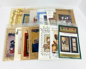 Applique Trapunta Modello Ricamo Country Cottage Primitivo Coniglietto Pollo Lotto - Foto 1 di 12