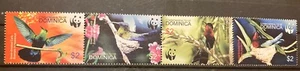 Dominica, WWF ,birds, carib S.C.#2520(a-d) ,Complete strip of 4 issued in 2005 - Picture 1 of 1