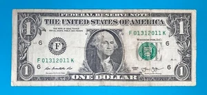 January 31, 2011 (F 01312011 K) Birthday Note $1 One Dollar Bill **See photos** - Picture 1 of 3