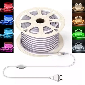 Super Bright 220V 2835 LED Neon Tube Sign Strip Light Belt Rope 12W/m Waterproof - Picture 1 of 21