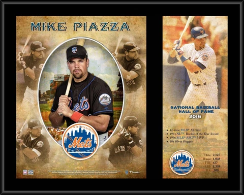 Mike Piazza New York Mets 12" x 15" Hall of Fame Career Profile Cover