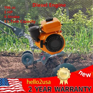 4 Takt 3PS Dieselmotor OHV Motor luftgekühlt Einzylinder Seilzugstarter 196ccm - Bild 1 von 23