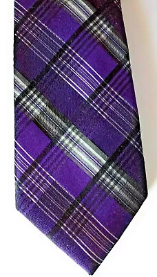 Purple Plaid Necktie - Image 1 of 4